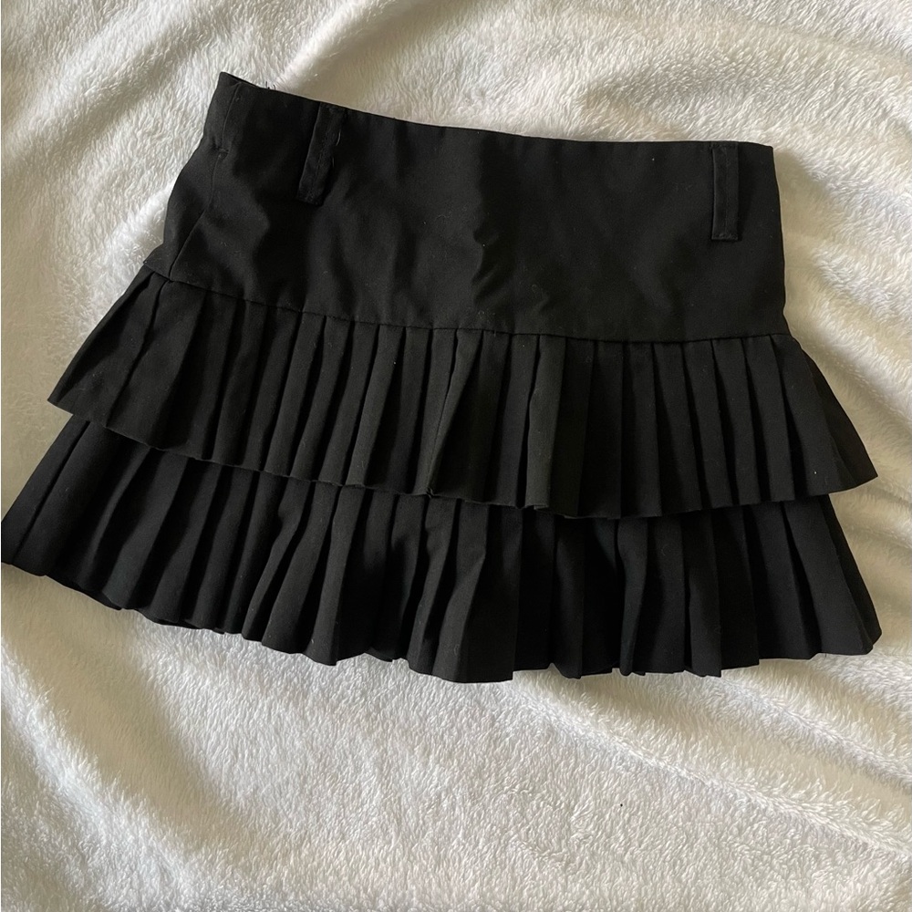 Zara Kids Black Tiered Mini Skirt